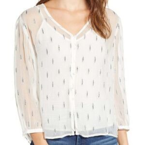 Hinge White Metallic Top size S